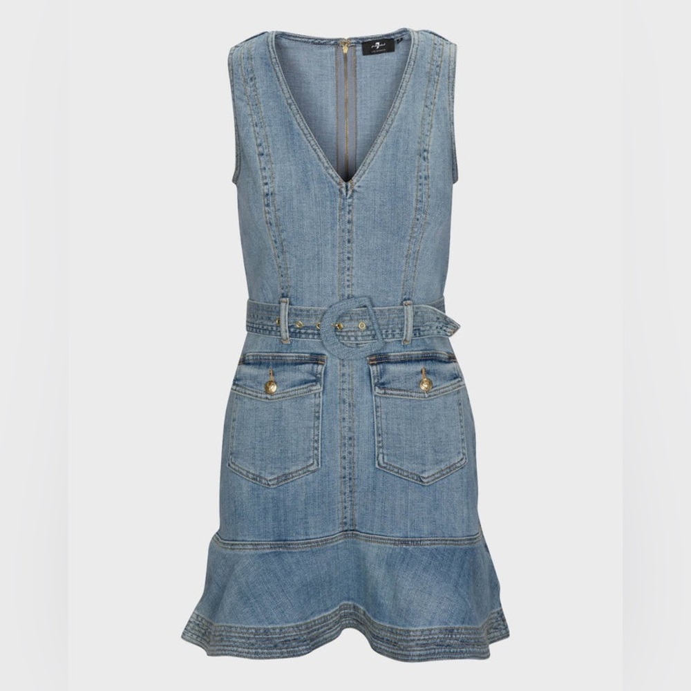 7 for all Mankind Denim patch pocket dress - excellent condition.!